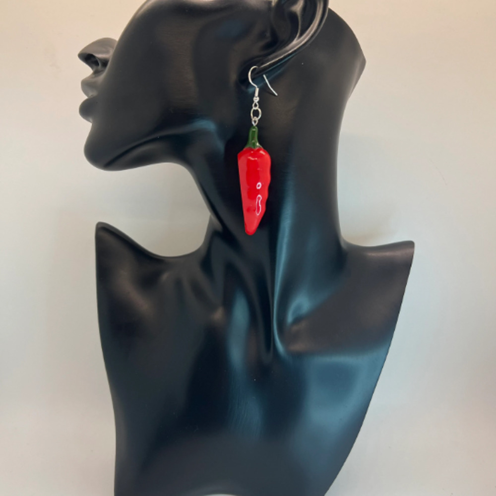 Pepper Earrings - Jalapeno Earrings - Food Earrings - Chef Earrings - Picture 6 of 10